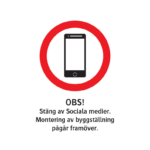 Förbudsskylt Stäng av sociala medier